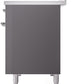 ILVE Nostalgie II 48" Induction Range with Element Stove and Electric Oven in Matte Graphite with Chrome Trim, UPI486NMPMGC