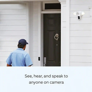 Ring Floodlight Cam Plus Outdoor Wired 1080p Surveillance Camera - Black