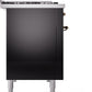 ILVE Nostalgie II 48" Dual Fuel Propane Gas Range in Black with Bronze Trim, UP48FNMPBKBLP