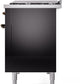 ILVE Nostalgie II 48" Dual Fuel Propane Gas Range in Black with Bronze Trim, UP48FNMPBKBLP