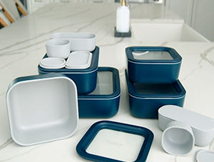 Caraway Small Storage Container in Navy