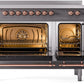 ILVE Nostalgie II 48" Induction Range with Element Stove and Electric Oven in Matte Graphite with Copper Trim, UPI486NMPMGP