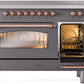 ILVE Nostalgie II 48" Induction Range with Element Stove and Electric Oven in Matte Graphite with Copper Trim, UPI486NMPMGP