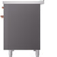 ILVE Nostalgie II 48" Induction Range with Element Stove and Electric Oven in Matte Graphite with Copper Trim, UPI486NMPMGP