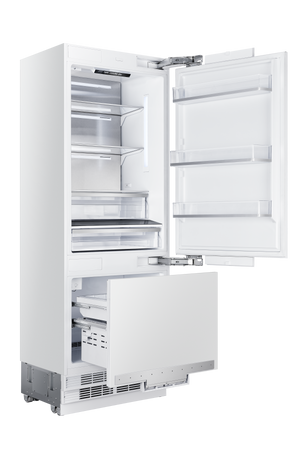 Induction Hardware 30-Inch Built-In Refrigerator and Freezer with Ice Maker and Water Dispenser, Panel Ready, RF-30-PR