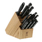 ZWILLING 18pc Knife Set with Bamboo Block, TWIN Gourmet Series