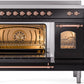 ILVE Nostalgie II 48" Induction Range with Element Stove and Electric Oven in Black with Copper Trim, UPI486NMPBKP