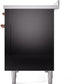 ILVE Nostalgie II 48" Induction Range with Element Stove and Electric Oven in Black with Copper Trim, UPI486NMPBKP