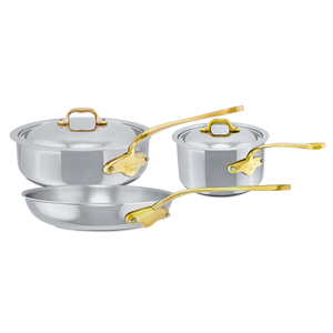 Mauviel 1830 M'COOK B 5-Ply 5-Piece Cookware Set With Brass Handles