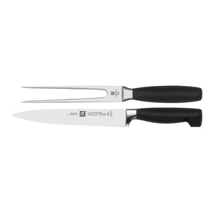 ZWILLING 2pc Carving Knife and Fork Set, Four Star Series