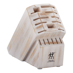 ZWILLING Pro 16 Slot Knife Block in Rustic White, Storage Series