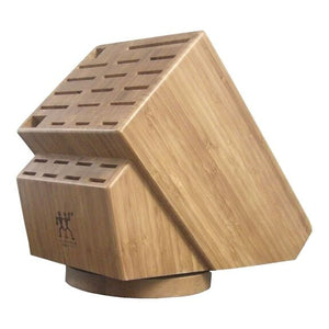 ZWILLING 26 Slot Swivel Knife Block in Bamboo, Storage Series