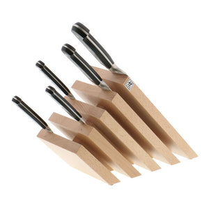 ZWILLING Slanted Italian Magnetic Knife Block in Natural Beechwood, Storage Series