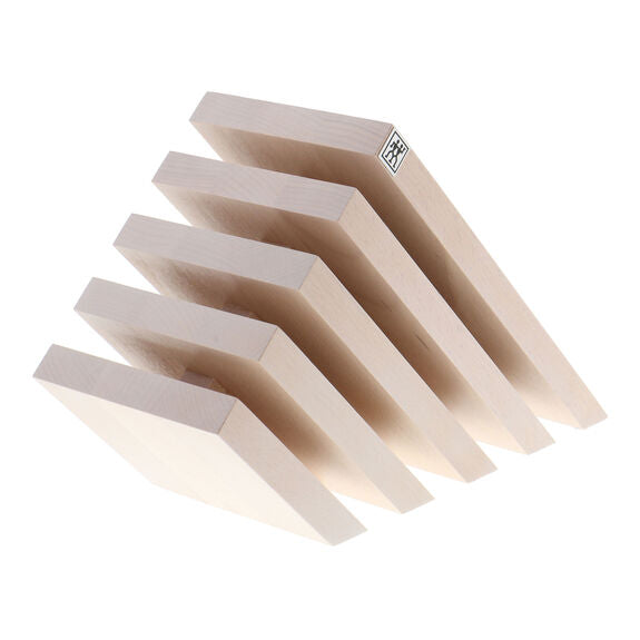 ZWILLING Slanted Italian Magnetic Knife Block in White Stained Beechwood, Storage Series