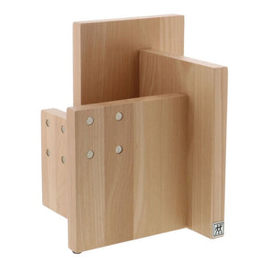 ZWILLING Square Italian Magnetic Knife Block in Natural Beechwood, Storage Series