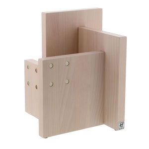 ZWILLING Square Italian Magnetic Knife Block in White Beechwood, Storage Series