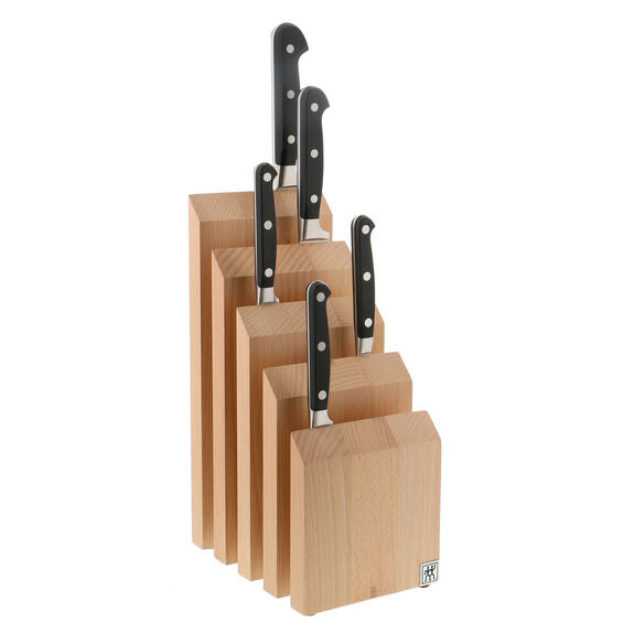 ZWILLING Upright Italian Magnetic Knife Block in Natural Beechwood, Storage Series