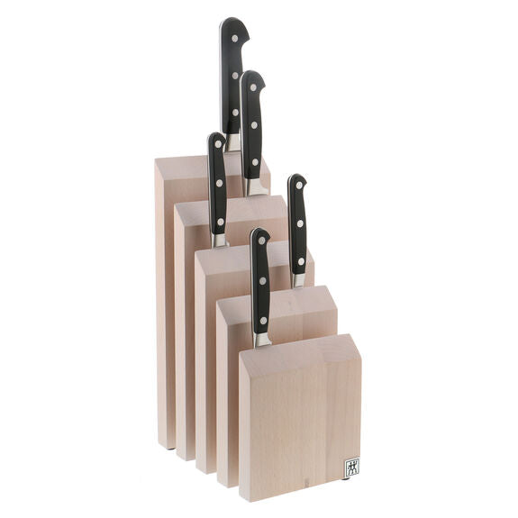 ZWILLING Upright Italian Magnetic Knife Block in White Beechwood, Storage Series