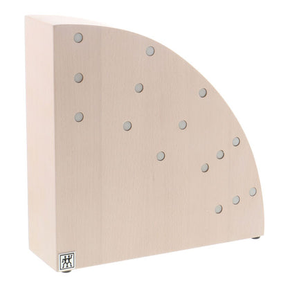 ZWILLING Round Italian Magnetic Knife Block in White Beechwood, Storage Series