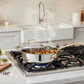 Mauviel 1830 M'COOK B 5-Ply Saute Pan With Lid, Brass Handle