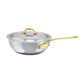 Mauviel 1830 M'COOK B 5-Ply Chef Pan With Lid, Brass Handle