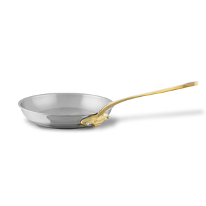Mauviel 1830 M'COOK B 5-Ply Frying Pan With Brass Handles