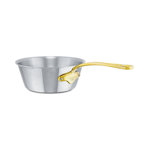 Mauviel 1830 M'COOK B 5-Ply Splayed Saute Pan With Brass Handle
