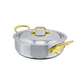 Mauviel 1830 M'COOK B 5-Ply Rondeau With Curved Lid, Brass Handles