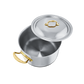 Mauviel 1830 M'COOK B 5-Ply Stewpan With Lid, Brass Handles