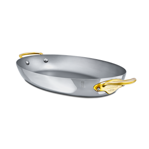 Mauviel 1830 M'COOK B 5-Ply Oval Pan With Brass Handles