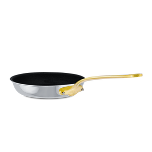 Mauviel 1830 M'COOK B Nonstick Frying Pan With Brass Handle