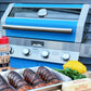 Monument Grills Classic 35633B Series | 4 Burner Propane Gas Grill in Blue