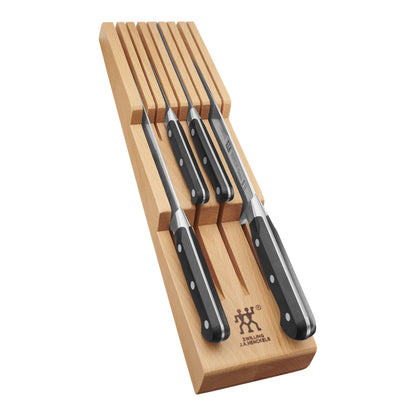 ZWILLING 7pc Knife Set in Beechwood In-Drawer Knife Tray, Professional "S" Series