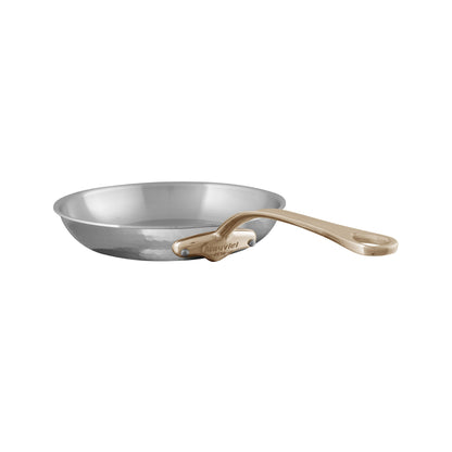 Mauviel 1830 M'ELITE B Hammered 5-Ply Frying Pan With Brass Handle