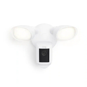 Ring Floodlight Cam Pro with 2K Video and Ring Vision, 3D Motion Detection - White