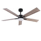 BHI 52" 5 Blades Smart Indoor Walnut&Oak LED Ceiling Fan 6-Speed with Light Kit Included