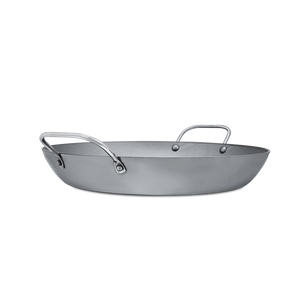Mauviel 1830 M'STEEL Black Carbon Steel Paella Pan With Iron Handles