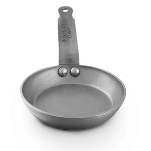 Mauviel 1830 M'STEEL Black Carbon Steel Blini Pan, 4.7-In