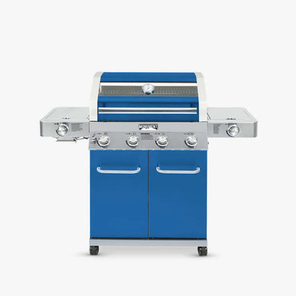 Monument Grills Classic 35633B Series | 4 Burner Propane Gas Grill in Blue