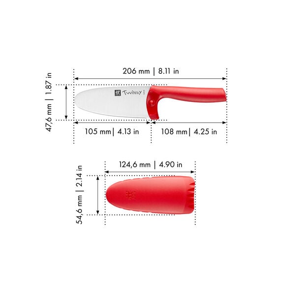 ZWILLING Red Kids Chef's Knife, TWINNY Series