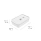 ZWILLING Large Flat Vacuum Lunch Container in White Gray, Fresh & Save Series