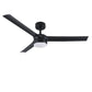 BHI 52" 3 Blades Smart Indoor Matt Black LED Ceiling Fan 6-Speed with Light Kit Included