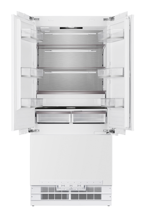 Induction Hardware 36-Inch French Door Built-In Refrigerator with Freezer, Ice Maker and Water Dispenser, Panel Ready, RF-FD-36-PR