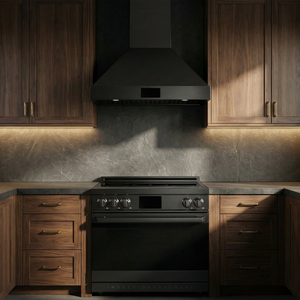 Induction Hardware Luxury Series 36-Inch 5.4 Cu. Ft. Induction Range, Self-Cleaning, Black Stainless Steel, S-IR36-BS