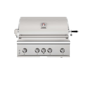 THOR Kitchen 36" Freestanding Professional Propane Gas Grill Head with 4 Burners and Rotisserie, TPG3601-G