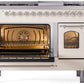 ILVE Nostalgie II 48" Dual Fuel Propane Gas Range in Antique White with Chrome Trim, UP48FNMPAWCLP