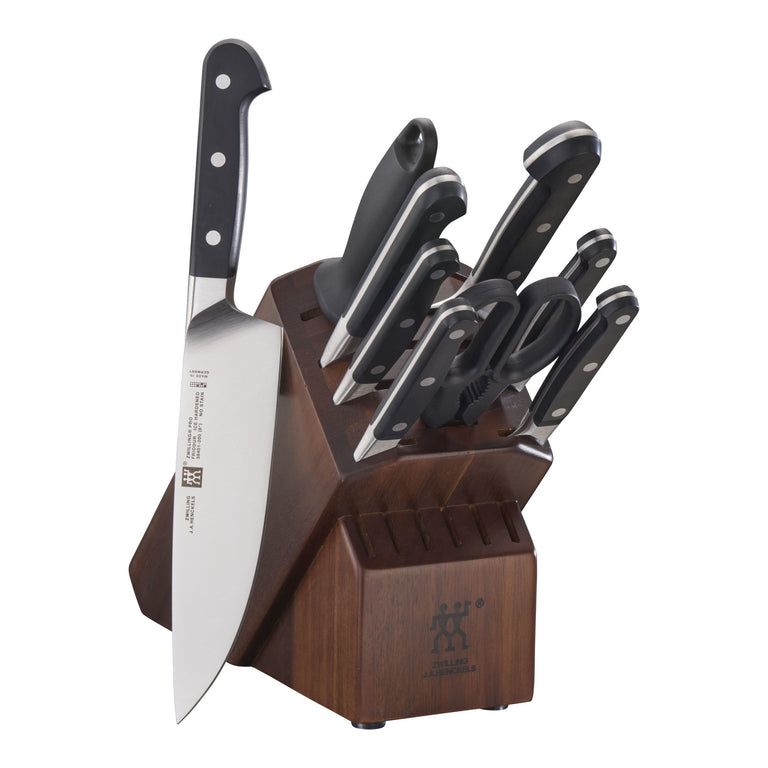 ZWILLING 10pc Knife Set in Acacia Block, Pro Series