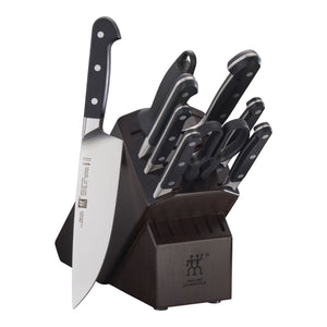 ZWILLING 10pc Knife Set in Walnut Block, Pro Series