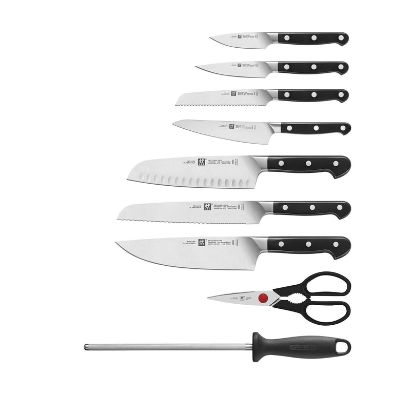 ZWILLING 16pc Knife Set in Natural Rubberwood Block, Pro Series