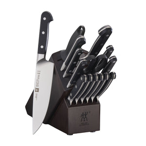 ZWILLING 16pc Knife Set in Walnut Block, Pro Series